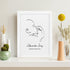 Personalised Line Art Relaxed Baby Print WPR260