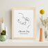 Personalised Line Art Relaxed Baby Print WPR261