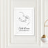 Personalised Line Art Relaxed Baby Print WPR263