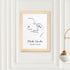 Personalised Line Art Relaxed Baby Print WPR264