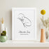 Personalised Line Art Resting Baby Print WPR248