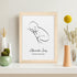 Personalised Line Art Resting Baby Print WPR249