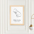 Personalised Line Art Resting Baby Print WPR252