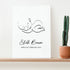 Personalised Line Art Sleeping Baby Print WPR268