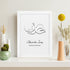 Personalised Line Art Sleeping Baby Print WPR272