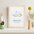 Personalised Line Art Sleeping Baby Print WPR273