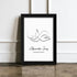 Personalised Line Art Sleeping Baby Print WPR274