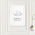 Personalised Line Art Sleeping Baby Print WPR275