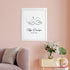 Personalised Line Art Sleeping Baby Print WPR278