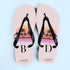Personalised Lipsy Palm Tree Sunrise Flip Flops by L84-M