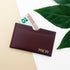 Personalised Luxury Leather Card Holder PER3207-BUR