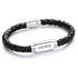 Personalised Mens Leather Bracelet PER120-BLK