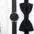 Personalised Men's Metallic Charcoal Grey Watch With Black Face