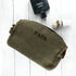 Personalised Men's Waxed Wash Bag PER3722-GRE
