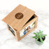 Personalised Midi Oak Photo Cube Keepsake Box With Initials PER3045-CIR