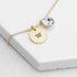 Personalised Monogram Gold Birthstone Crystal and Disc PER4314-APR