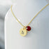 Personalised Monogram Gold Birthstone Crystal and Disc PER4314-JAN