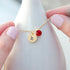 Personalised Monogram Gold Birthstone Crystal and Disc PER4314-JUL