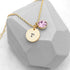 Personalised Monogram Gold Birthstone Crystal and Disc PER4314-JUN
