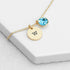 Personalised Monogram Gold Birthstone Crystal and Disc PER4314-MAR