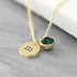 Personalised Monogram Gold Birthstone Crystal and Disc PER4314-MAY