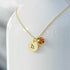Personalised Monogram Gold Birthstone Crystal and Disc PER4314-NOV