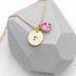Personalised Monogram Gold Birthstone Crystal and Disc PER4314-OCT