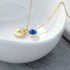 Personalised Monogram Gold Birthstone Crystal and Disc PER4314-SEP