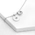 Personalised Monogram Silver Birthstone Crystal and Disc PER4315-APR