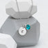 Personalised Monogram Silver Birthstone Crystal and Disc PER4315-DEC
