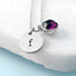Personalised Monogram Silver Birthstone Crystal and Disc PER4315-FEB