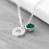 Personalised Monogram Silver Birthstone Crystal and Disc PER4315-MAY