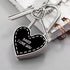 Personalised Parisienne Heart Padlock PER3305-BLK