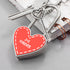 Personalised Parisienne Heart Padlock PER3305-COR