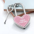 Personalised Parisienne Heart Padlock PER3305-PNK