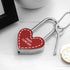 Personalised Parisienne Heart Padlock PER3305-RED