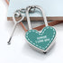 Personalised Parisienne Heart Padlock PER3305-TEA