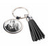 Personalised Photo Tassle Keyring PER3344-BLA