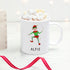 Personalised Playful Elf Christmas Polymer Mug PER5172