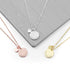 Personalised Polished Heart and Disc Necklace PER4119-GLD