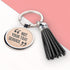 Personalised Quotes By Mum Tassle Keyring PER3354-BLA