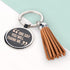 Personalised Quotes By Mum Tassle Keyring PER3354-TAN