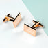 Personalised Rectangle Rose Gold Plated Cufflinks