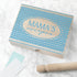 Personalised Retro Polka Dot Recipe Box PER2667-BLU