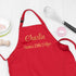 Personalised Santas Little Helper Childrens Red Waterproof Apron PER4763