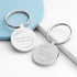 Personalised Save the Date Round Keyring PER4093-SIL