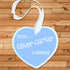 Personalised Shhh Baby's Sleeping Heart Keepsake in Blue