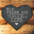 Personalised Thank You Mum Slate Heart  Keepsake