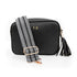 Personalised Vegan Leather Crossbody Bag in Black