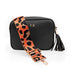 Personalised Vegan Leather Crossbody Bag in Black